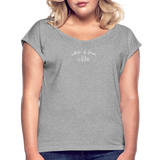 Mother of Ferals Rolled Sleeve T-Shirt - heather grey