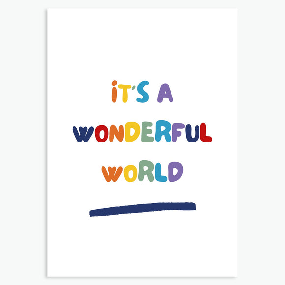 Rainbow It's a Wonderful World Card